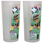 Masters Tournament Frosted Drinking Glasses Made Exclusively by Catstudio in Box