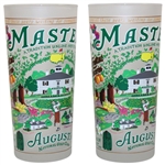 Masters Tournament Frosted Drinking Glasses Made Exclusively by Catstudio in Box
