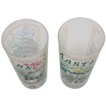 Masters Tournament Frosted Drinking Glasses Made Exclusively by Catstudio in Box