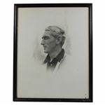 Black, Gray & White Image of The Silver Scot Tommy Armour - Framed