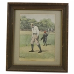 Angry Golfer Post Hit with Caddy Laughing A.B. Frost Presentation Print - Framed