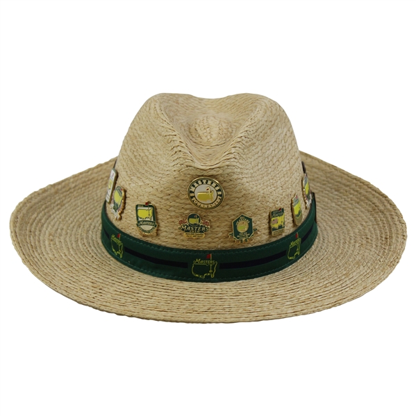 Masters Tournament Straw Hat with Commemorative Pins - New with Tags - Size S/M