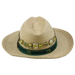 Masters Tournament Straw Hat with Commemorative Pins - New with Tags - Size S/M