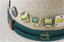 Masters Tournament Straw Hat with Commemorative Pins - New with Tags - Size S/M