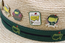 Masters Tournament Straw Hat with Commemorative Pins - New with Tags - Size S/M