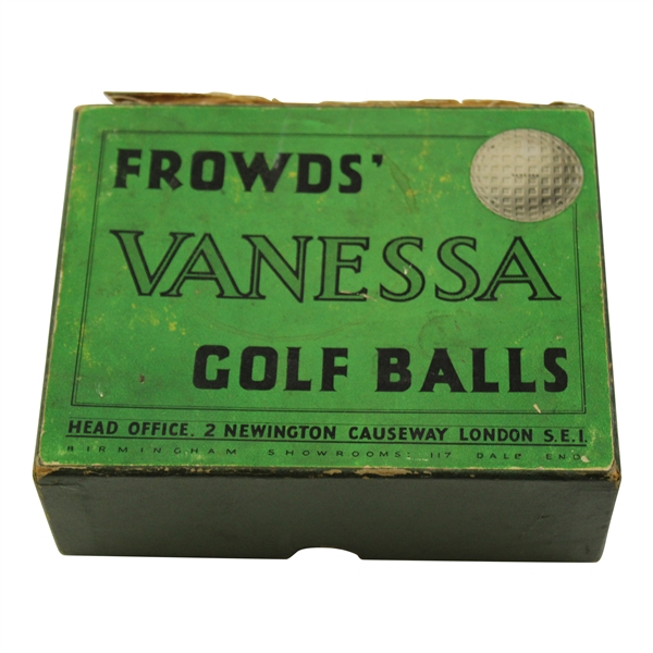 Vintage Frowds Vanessa Golf Balls Box 