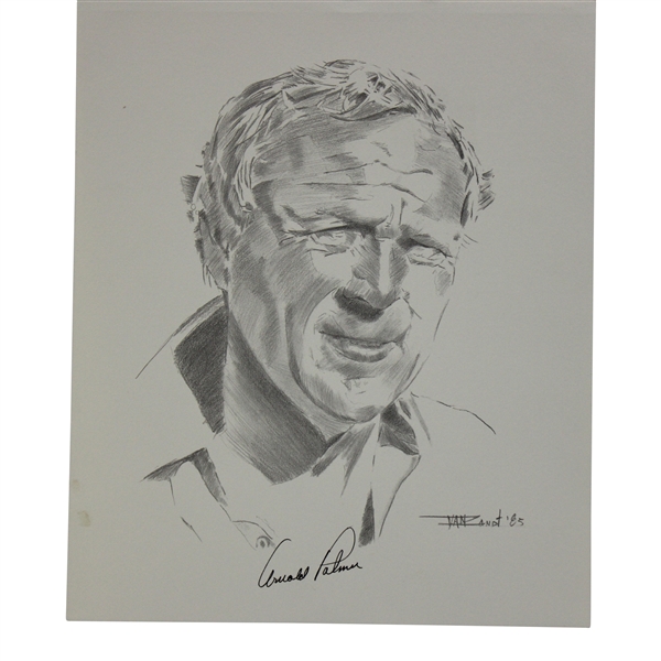 Arnold Palmer Signed Van Zandt Print JSA ALOA