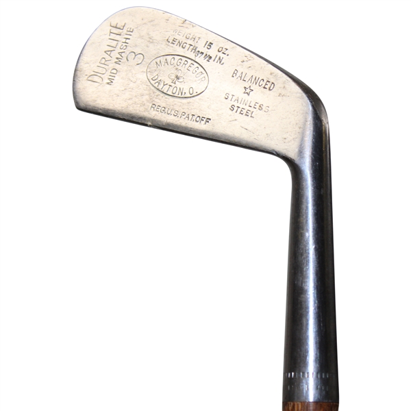 Macgregor Dayton Duralite 3 Balanced Stainless Steel Mid Mashie w/Shaft Stamp