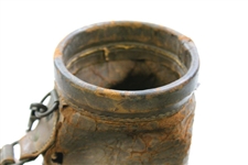 c.1905 Unique Spalding Leather Golf Bag with Spalding Baseball Stamp on Base