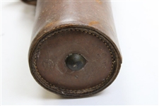 c.1905 Unique Spalding Leather Golf Bag with Spalding Baseball Stamp on Base