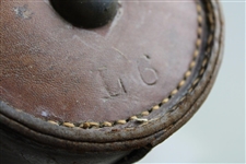 c.1905 Unique Spalding Leather Golf Bag with Spalding Baseball Stamp on Base