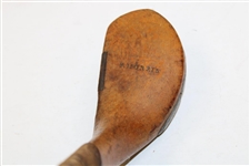 c.1885 Tom Morris Driver with Sheep Skin Grip, Rams Horn Sole Insert, & Shaft Stamp