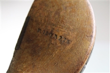 c.1885 Tom Morris Driver with Sheep Skin Grip, Rams Horn Sole Insert, & Shaft Stamp