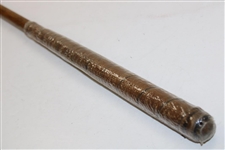 c.1885 Tom Morris Driver with Sheep Skin Grip, Rams Horn Sole Insert, & Shaft Stamp