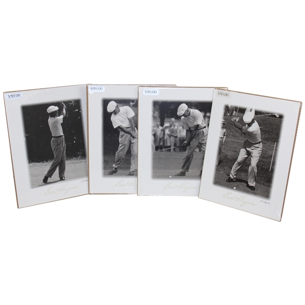 Four (4) Ben Hogan Swinging Progression Pictures By Alexander
