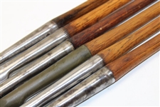 c.1928 Old Bag With Nine (9) Wood Shaft Clubs - Three (3) Woods & Six (6) Irons