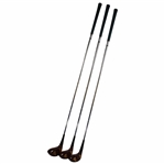 Dave Pelz Featherlite Genuine U.S.A. Persimmon Driver, 3-Wood & 5-Wood New Old Stock