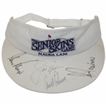 Big 3 Palmer, Nicklaus & Player Plus Trevino Signed Senior Skins Game Visor JSA ALOA