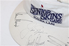 Big 3' Palmer, Nicklaus & Player Plus Trevino Signed Senior Skins Game Visor JSA ALOA