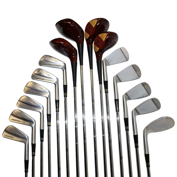 Jack Nicklaus Unused 1980 Ltd Ed Woods & Irons w/Unopened Wood Rack & Paperwork - 571/1000