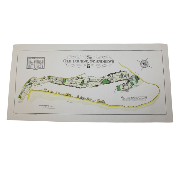 Gay Brewers St Andrews Old Course Layout Print by Alister Mackenzie