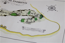 Gay Brewer's St Andrews Old Course Layout Print by Alister Mackenzie