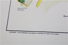 Gay Brewer's St Andrews Old Course Layout Print by Alister Mackenzie