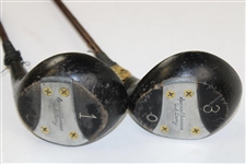 US Army Special Services Golf Clubs & Canvas Bag w/Woods 1 & 3, Irons 5,7, 9 & Putter