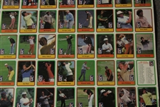 1981 Donruss PGA Tour Golf Card Uncut Sheet - Includes (2) Jack Nicklaus Rookie Cards