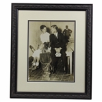 Babe Didrikson Signed Original Photo with Bobby Jones at East Lake GC After Match - Framed JSA ALOA