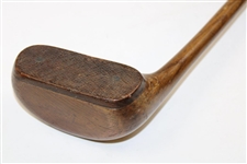 Unmarked Unique Wooden Putter With One Piece Shaft & Head Except Insert