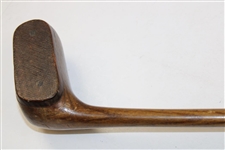 Unmarked Unique Wooden Putter With One Piece Shaft & Head Except Insert