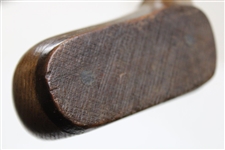Unmarked Unique Wooden Putter With One Piece Shaft & Head Except Insert