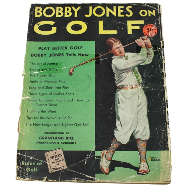 1930 Bobby Jones On Golf Book w/ Introduction by Grantland Rice