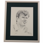 Nick Faldo Drawing Down By Artist William Van Zandt LTD ED #327/349