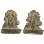 Classic Bobby Jones Likeness Cast Iron Bookends by A.C. Williams