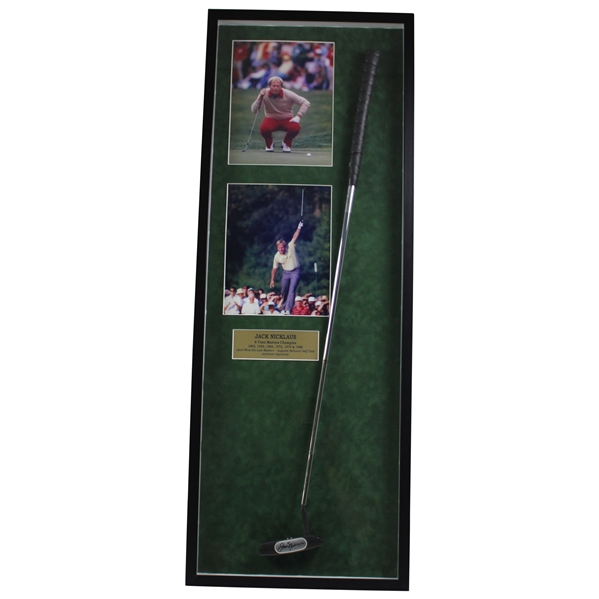 Jack Nicklaus Signed Putter in 1986 Masters Putter Raised Presentation Display JSA ALOA
