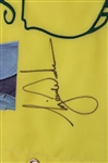 Tiger Woods Signed Custom Ltd Ed 2001 Masters Flag w/Original Hand Painting by Zavala (Cert) - Full JSA
