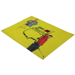 Tiger Woods Signed Custom Ltd Ed 2001 Masters Flag w/Original Hand Painting by Zavala (Cert) - Full JSA