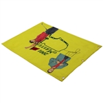 Tiger Woods Signed Custom Ltd Ed 2001 Masters Flag w/Original Hand Painting by Zavala (Cert) - Full JSA
