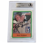 Jack Nicklaus Signed 1981 Donruss Rookie Card BGS Authentic Auto #0001615071