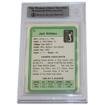 Jack Nicklaus Signed 1981 Donruss Rookie Card BGS Authentic Auto #0001615071