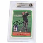 Jack Nicklaus Signed 1981 Donruss Rookie Statistics Leader Card BGS Authentic Auto #00016115072