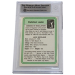 Jack Nicklaus Signed 1981 Donruss Rookie Statistics Leader Card BGS Authentic Auto #00016115072