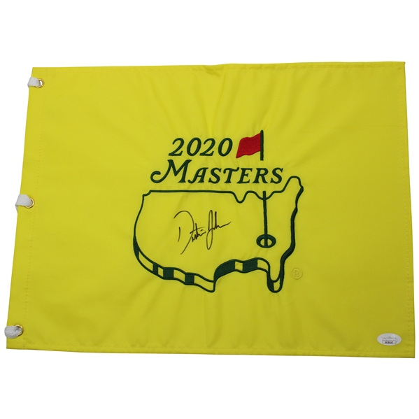 Dustin Johnson Signed 2020 Masters Embroidered Flag JSA #VV50247