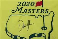 Dustin Johnson Signed 2020 Masters Embroidered Flag JSA #VV50247
