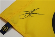 Brian Harman Signed 2023 The Open Championship at Royal Liverpool Screen Flag JSA #AL87640