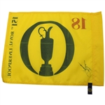 Brian Harman Signed 2023 The Open Championship at Royal Liverpool Screen Flag JSA #AL87640