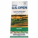 Justin Thomas Signed 2017 US Open at Erin Hills Saturday Low Score 63 (-9) Ticket JSA ALOA