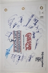 Tiger Woods & others Signed The TOUR Championship Embroidered Flag JSA ALOA